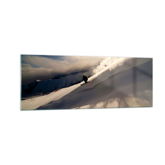 Obraz na szkle - Podjęte wyzwanie gór - 140x50cm - Sport I Hobby Góry Alpy - Nowoczesny szklany obraz do salonu do sypialni ARTTOR ARTTOR
