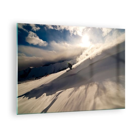 Obraz na szkle - Podjęte wyzwanie gór - 70x50cm - Sport I Hobby Góry Alpy - Nowoczesny szklany obraz do salonu do sypialni ARTTOR ARTTOR