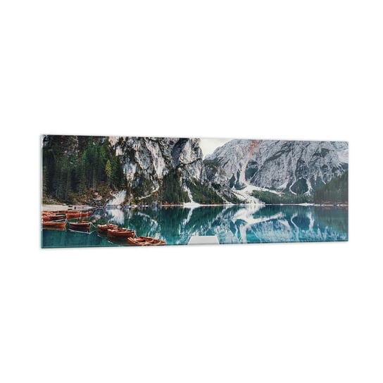 Obraz na szkle - Pokażemy ci piękno - 160x50cm - Krajobraz Góry Alpy - Nowoczesny foto szklany obraz do salonu do sypialni ARTTOR ARTTOR