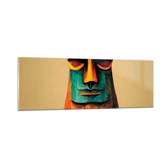 Obraz na szkle - Posągowy, a sympatyczny - 90x30cm - Posąg Rzeźba Sztuka - Nowoczesny szklany obraz do salonu do sypialni ARTTOR ARTTOR