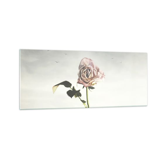 Obraz na szkle - Powitanie wiosny - 100x40cm - Róża Kwiat Sztuka - Nowoczesny foto szklany obraz do salonu do sypialni ARTTOR ARTTOR