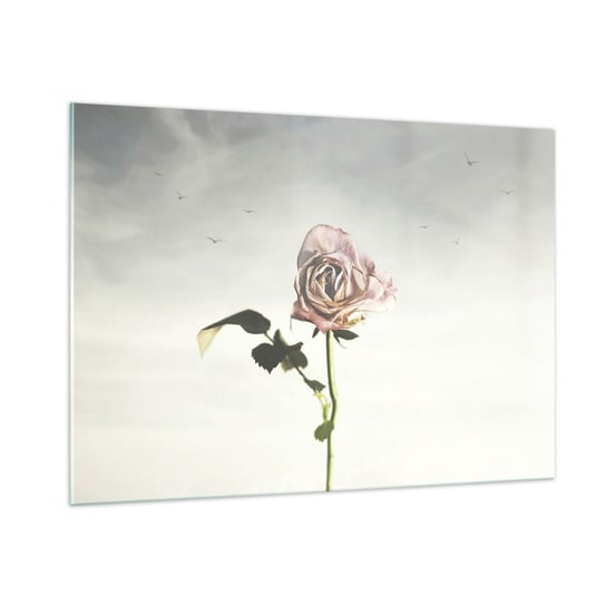 Obraz na szkle - Powitanie wiosny - 100x70cm - Róża Kwiat Sztuka - Nowoczesny foto szklany obraz do salonu do sypialni ARTTOR ARTTOR