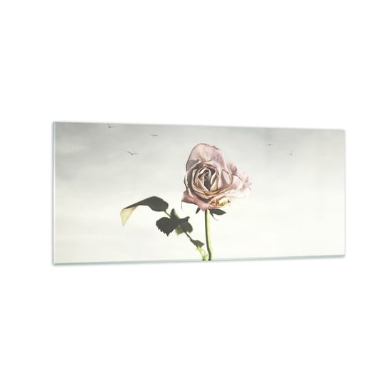 Obraz na szkle - Powitanie wiosny - 120x50cm - Róża Kwiat Sztuka - Nowoczesny szklany obraz na ścianę do salonu do sypialni ARTTOR ARTTOR