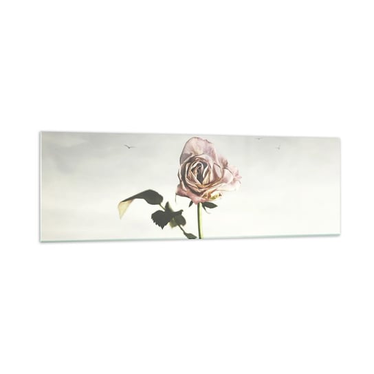 Obraz na szkle - Powitanie wiosny - 160x50cm - Róża Kwiat Sztuka - Nowoczesny foto szklany obraz do salonu do sypialni ARTTOR ARTTOR