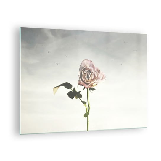 Obraz na szkle - Powitanie wiosny - 70x50cm - Róża Kwiat Sztuka - Nowoczesny szklany obraz do salonu do sypialni ARTTOR ARTTOR