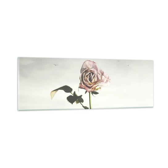 Obraz na szkle - Powitanie wiosny - 90x30cm - Róża Kwiat Sztuka - Nowoczesny szklany obraz do salonu do sypialni ARTTOR ARTTOR