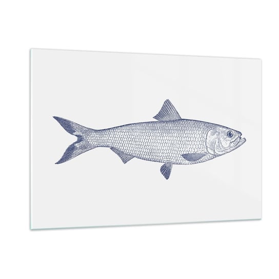 Obraz na szkle - Pozdrowienia z północnych mórz - 120x80cm - Ryba Zwierzę Morskie Styl Nadmorski - Nowoczesny szklany obraz na ścianę do salonu do sypialni ARTTOR ARTTOR
