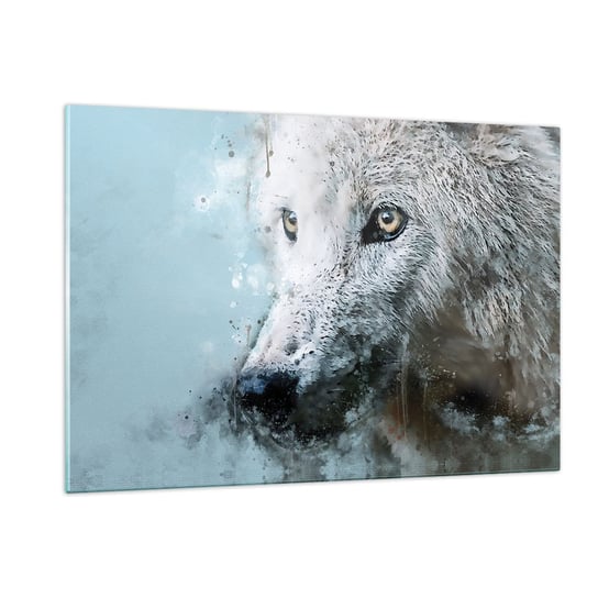 Obraz na szkle - Poznaj wilczą duszę - 120x80cm - Zwierzęta Wilk Drapieżnik - Nowoczesny szklany obraz na ścianę do salonu do sypialni ARTTOR ARTTOR