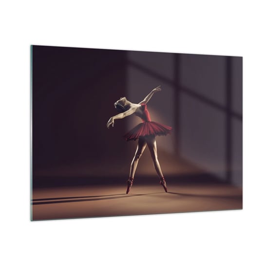 Obraz na szkle - Prima ballerina - 100x70cm - Baletnica Taniec Balet - Nowoczesny foto szklany obraz do salonu do sypialni ARTTOR ARTTOR