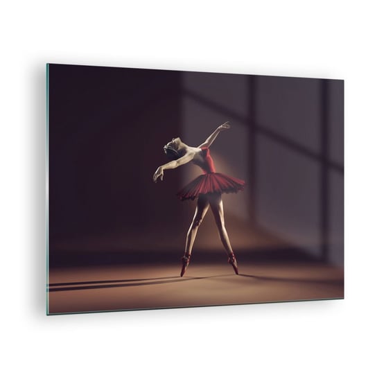 Obraz na szkle - Prima ballerina - 70x50cm - Baletnica Taniec Balet - Nowoczesny szklany obraz do salonu do sypialni ARTTOR ARTTOR