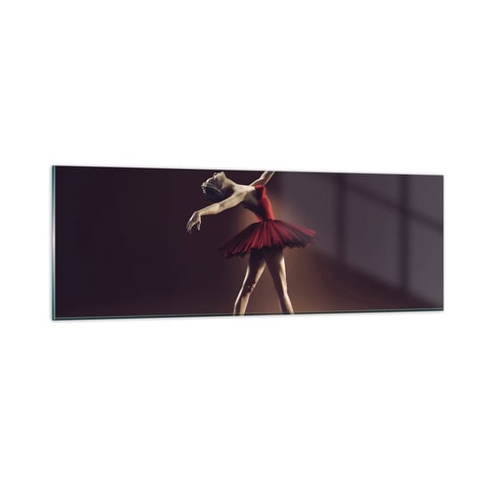 Obraz na szkle - Prima ballerina - 90x30cm - Baletnica Taniec Balet - Nowoczesny szklany obraz do salonu do sypialni ARTTOR ARTTOR