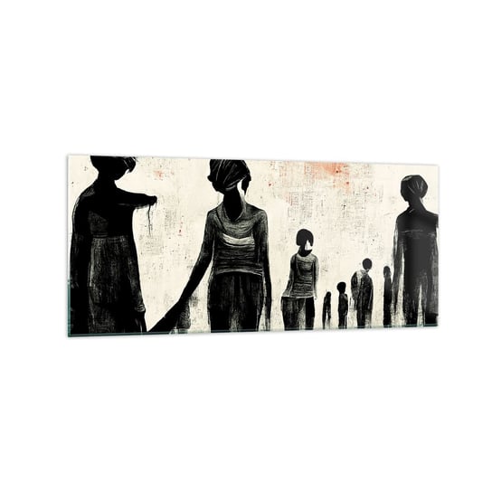 Obraz na szkle - Przeciw samotności - 120x50cm - Kobiety Praca Sztuka - Nowoczesny szklany obraz na ścianę do salonu do sypialni ARTTOR ARTTOR