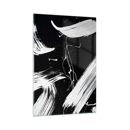 Obraz na szkle - Przełamać mrok - 80x120cm - Abstrakcja Sztuka Współczesna Farba - Nowoczesny szklany obraz na ścianę do salonu do sypialni ARTTOR ARTTOR