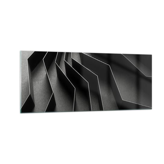 Obraz na szkle - Przestrzenny porządek - 100x40cm - 3D Labirynt Nowoczesny - Nowoczesny foto szklany obraz do salonu do sypialni ARTTOR ARTTOR