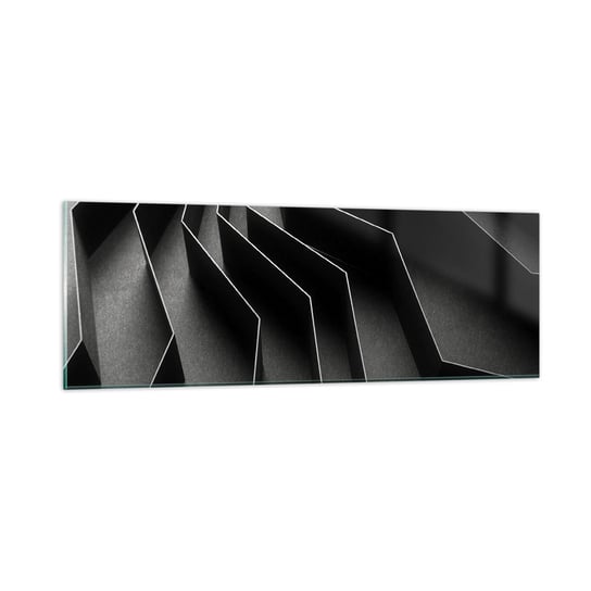 Obraz na szkle - Przestrzenny porządek - 90x30cm - 3D Labirynt Nowoczesny - Nowoczesny szklany obraz do salonu do sypialni ARTTOR ARTTOR