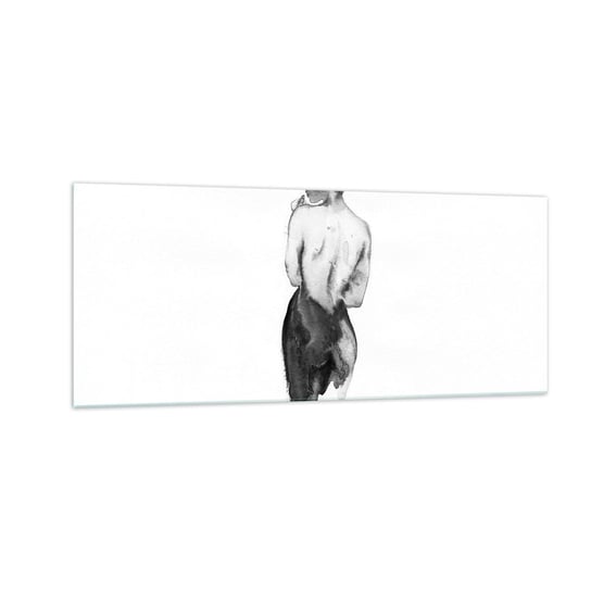 Obraz na szkle - Przy niej świat znika - 100x40cm - Kobieta Ciało Kobiety Grafika - Nowoczesny foto szklany obraz do salonu do sypialni ARTTOR ARTTOR