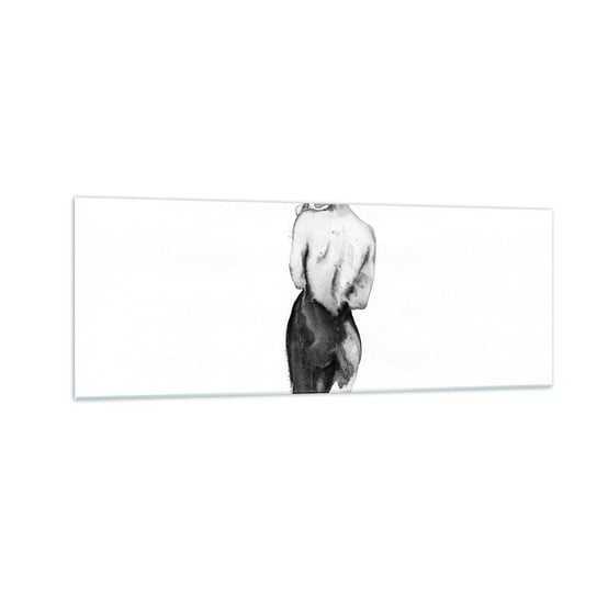 Obraz na szkle - Przy niej świat znika - 140x50cm - Kobieta Ciało Kobiety Grafika - Nowoczesny szklany obraz do salonu do sypialni ARTTOR ARTTOR