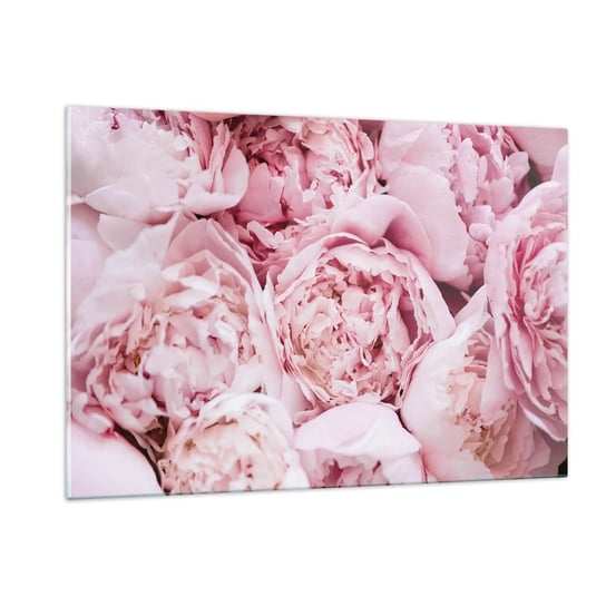 Obraz na szkle - Przytulone i pachnące - 120x80cm - Piwonia Kwiaty Bukiet Kwiatów - Nowoczesny szklany obraz na ścianę do salonu do sypialni ARTTOR ARTTOR