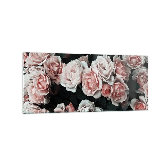 Obraz na szkle - Różany ansamble - 120x50cm - Bukiet Kwiatów Róża Kwiaty - Nowoczesny szklany obraz na ścianę do salonu do sypialni ARTTOR ARTTOR