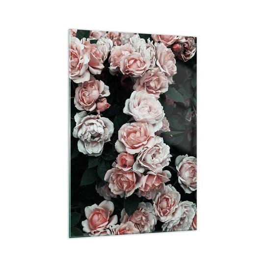 Obraz na szkle - Różany ansamble - 70x100cm - Bukiet Kwiatów Róża Kwiaty - Nowoczesny foto szklany obraz do salonu do sypialni ARTTOR ARTTOR