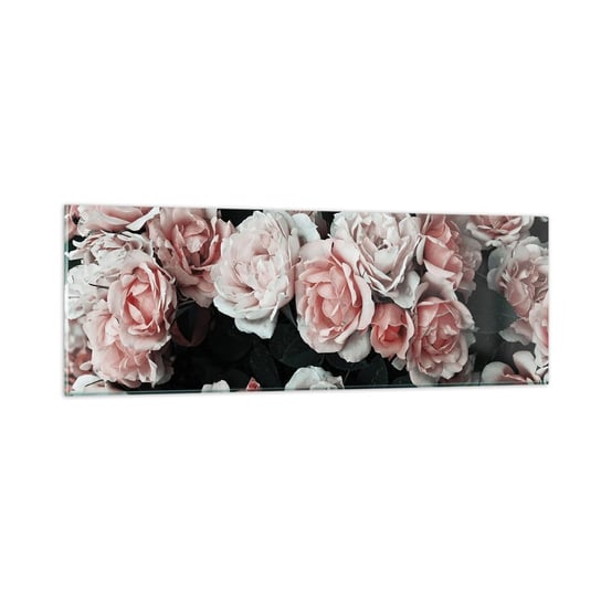Obraz na szkle - Różany ansamble - 90x30cm - Bukiet Kwiatów Róża Kwiaty - Nowoczesny szklany obraz do salonu do sypialni ARTTOR ARTTOR