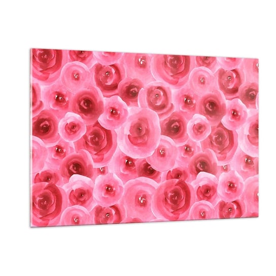 Obraz na szkle - Róże na dole i na górze - 120x80cm - Kwiaty Piękno Romantyzm - Nowoczesny szklany obraz na ścianę do salonu do sypialni ARTTOR ARTTOR