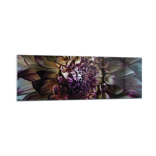 Obraz na szkle - Rozkwit młodości - 160x50cm - Kwiaty Dalia Kwitnący Kwiat - Nowoczesny foto szklany obraz do salonu do sypialni ARTTOR ARTTOR