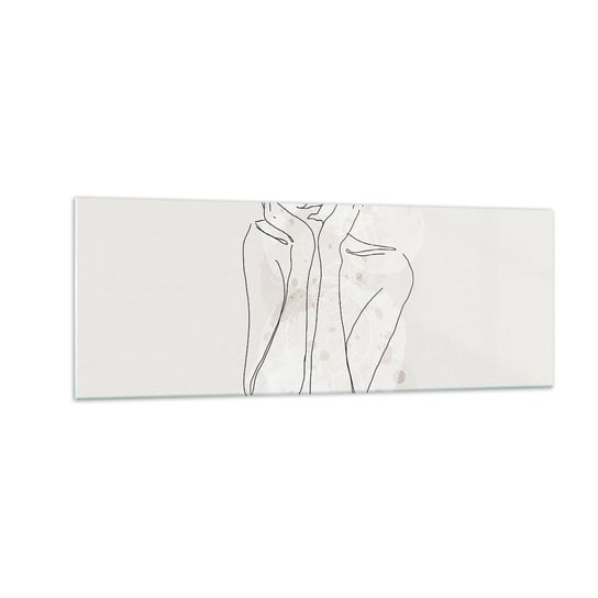 Obraz na szkle - Rozmarzona chwila - 140x50cm - Grafika Kobieta Sztuka - Nowoczesny szklany obraz do salonu do sypialni ARTTOR ARTTOR