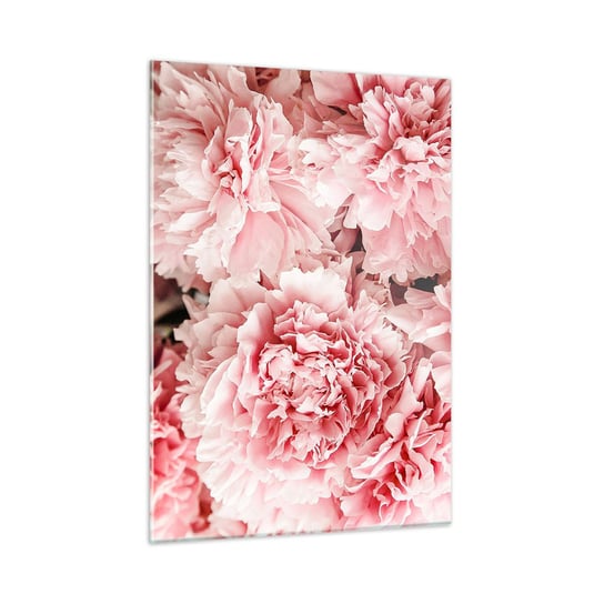 Obraz na szkle - Różowe marzenie - 50x70cm - Kwiaty Piwonie Romantyzm - Nowoczesny szklany obraz do salonu do sypialni ARTTOR ARTTOR