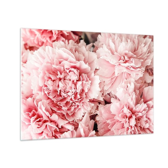 Obraz na szkle - Różowe marzenie - 70x50cm - Kwiaty Piwonie Romantyzm - Nowoczesny szklany obraz do salonu do sypialni ARTTOR ARTTOR