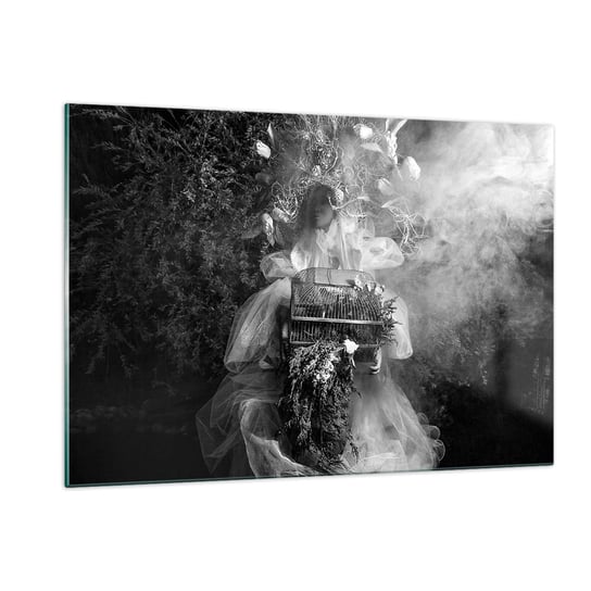 Obraz na szkle - Sama Matka – Natura - 120x80cm - Abstrakcja Vintage Kobieta - Nowoczesny szklany obraz na ścianę do salonu do sypialni ARTTOR ARTTOR