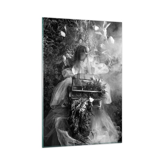 Obraz na szkle - Sama Matka – Natura - 80x120cm - Abstrakcja Vintage Kobieta - Nowoczesny szklany obraz na ścianę do salonu do sypialni ARTTOR ARTTOR