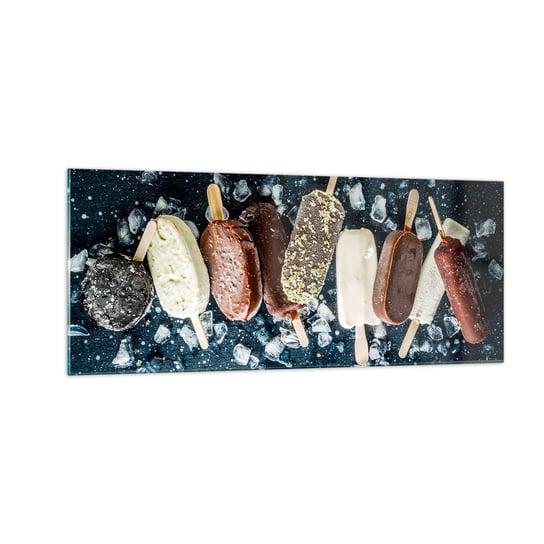 Obraz na szkle - Smak gorącego lata - 100x40cm - Lody Gastronomia Jedzenie - Nowoczesny foto szklany obraz do salonu do sypialni ARTTOR ARTTOR