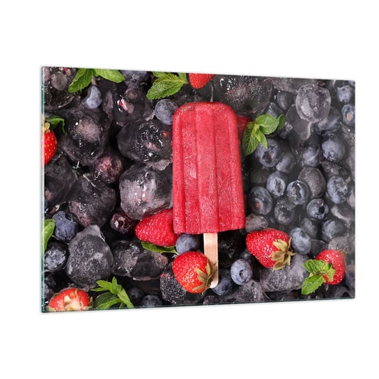 Obraz na szkle - Smak gorącego lata - 120x80cm - Lody Owoce Zdrowie - Nowoczesny szklany obraz na ścianę do salonu do sypialni ARTTOR ARTTOR