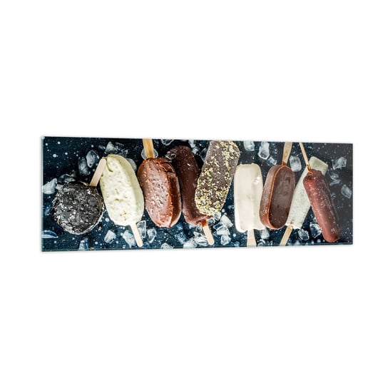 Obraz na szkle - Smak gorącego lata - 160x50cm - Lody Gastronomia Jedzenie - Nowoczesny foto szklany obraz do salonu do sypialni ARTTOR ARTTOR