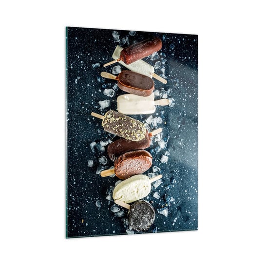 Obraz na szkle - Smak gorącego lata - 50x70cm - Lody Gastronomia Jedzenie - Nowoczesny szklany obraz do salonu do sypialni ARTTOR ARTTOR