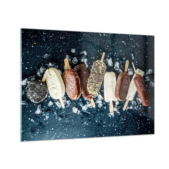 Obraz na szkle - Smak gorącego lata - 70x50cm - Lody Gastronomia Jedzenie - Nowoczesny szklany obraz do salonu do sypialni ARTTOR ARTTOR