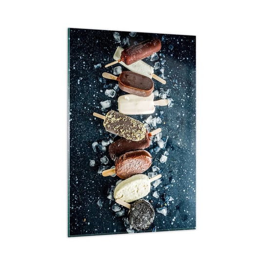 Obraz na szkle - Smak gorącego lata - 80x120cm - Lody Gastronomia Jedzenie - Nowoczesny szklany obraz na ścianę do salonu do sypialni ARTTOR ARTTOR