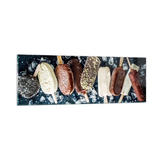 Obraz na szkle - Smak gorącego lata - 90x30cm - Lody Gastronomia Jedzenie - Nowoczesny szklany obraz do salonu do sypialni ARTTOR ARTTOR