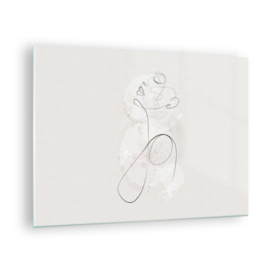 Obraz na szkle - Spirala piękna - 70x50cm - Grafika Kobieta Sztuka - Nowoczesny szklany obraz do salonu do sypialni ARTTOR ARTTOR