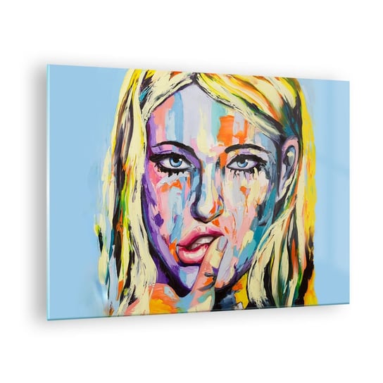 Obraz na szkle - Spójrz jej prosto w oczy - 70x50cm - Kobieta Portret Kobiety Dziewczyna - Nowoczesny szklany obraz do salonu do sypialni ARTTOR ARTTOR
