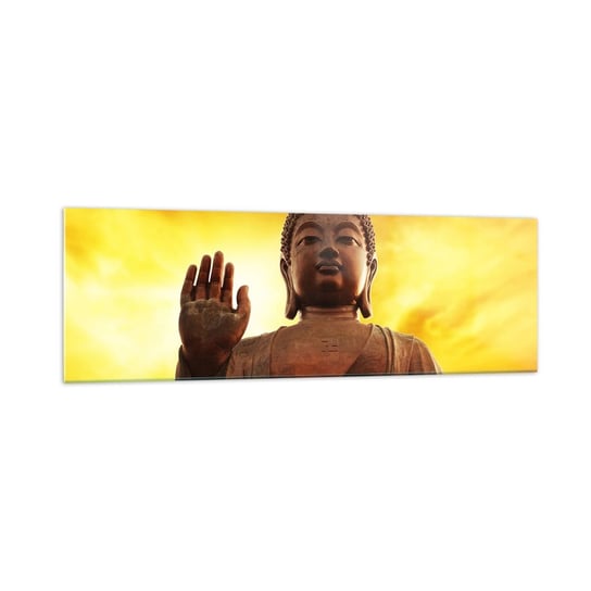 Obraz na szkle - Spokój świata - 160x50cm - Budda Religia Sztuka - Nowoczesny foto szklany obraz do salonu do sypialni ARTTOR ARTTOR