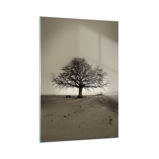 Obraz na szkle - Stąd do wieczności - 50x70cm - Krajobraz Drzewo Natura - Nowoczesny szklany obraz do salonu do sypialni ARTTOR ARTTOR