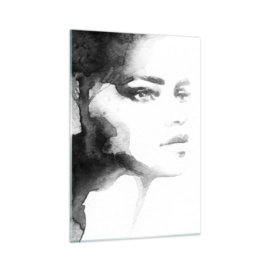 Obraz na szkle - Stworzona z tajemnicy i mgły - 70x100cm - Fantasy Kobieta Twarz Kobiety - Nowoczesny foto szklany obraz do salonu do sypialni ARTTOR ARTTOR