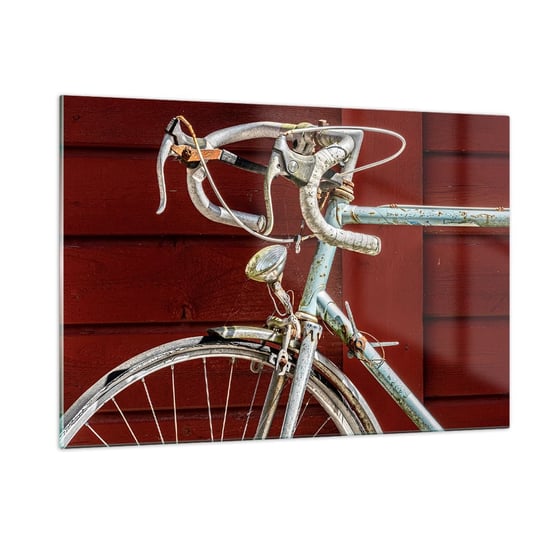 Obraz na szkle - Stworzony do zwycięstw - 120x80cm - Rower Retro Kolarstwo - Nowoczesny szklany obraz na ścianę do salonu do sypialni ARTTOR ARTTOR