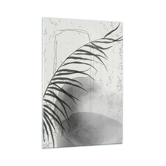 Obraz na szkle - Subtelna egzotyka natury - 70x100cm - Minimalizm Botaniczny Liść - Nowoczesny foto szklany obraz do salonu do sypialni ARTTOR ARTTOR