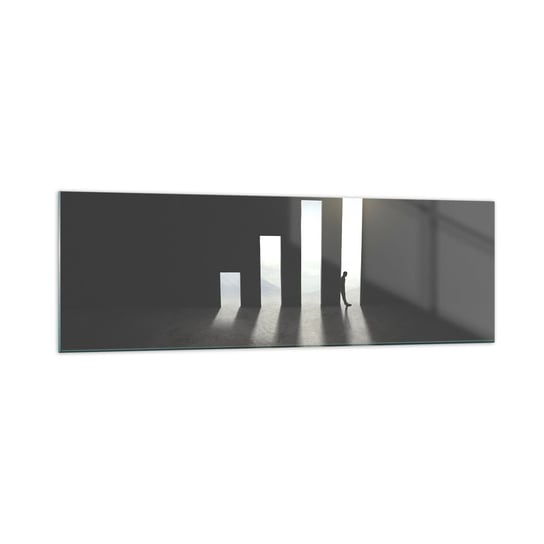 Obraz na szkle - Sukces – impresja - 160x50cm - Biznes Architektura Człowiek - Nowoczesny foto szklany obraz do salonu do sypialni ARTTOR ARTTOR
