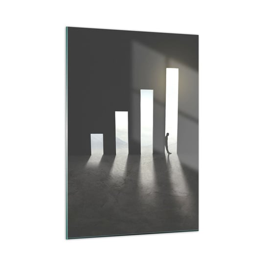 Obraz na szkle - Sukces – impresja - 50x70cm - Biznes Architektura Człowiek - Nowoczesny szklany obraz do salonu do sypialni ARTTOR ARTTOR
