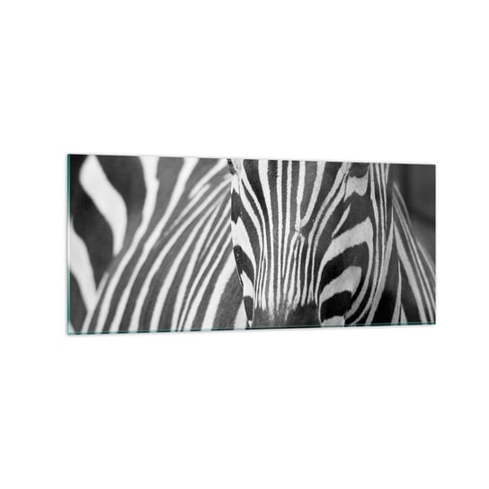 Obraz na szkle - Świat jest czarno-biały - 120x50cm - Zwierzęta Zebra Czarno-Biały - Nowoczesny szklany obraz na ścianę do salonu do sypialni ARTTOR ARTTOR