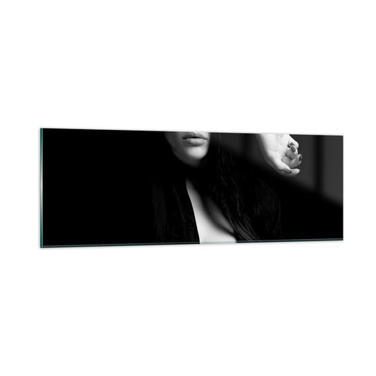 Obraz na szkle - Szkoła uwodzenia - 90x30cm - Kobieta Akt Portret - Nowoczesny szklany obraz do salonu do sypialni ARTTOR ARTTOR